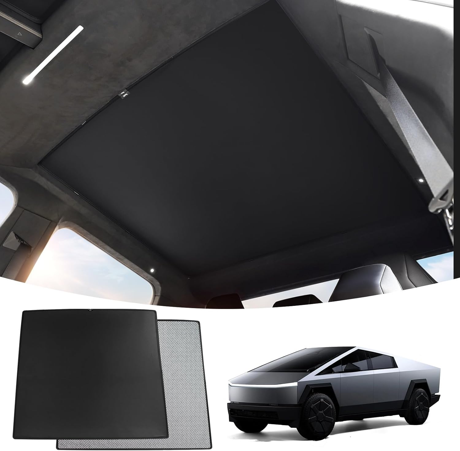 2025 Upgraded Cybertruck Roof Sunshade Heat-Insulating, UV-Protective, Nano-Reflective Interior Accessories for Tesla Cybertruck 2024-2025