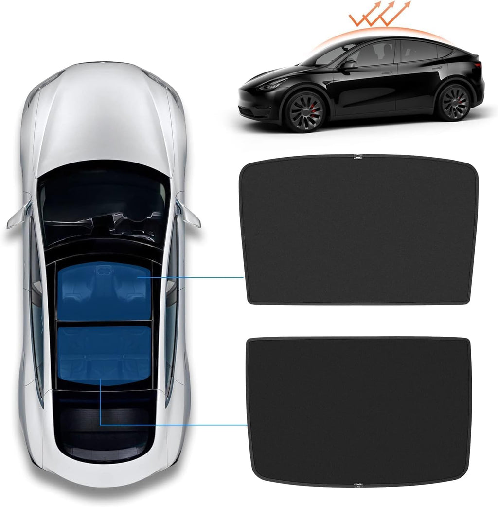 Model Y Sunshade Roof Window Insulation UV Rays Protection Sun Shade for Tesla Model Y Heat Blocking Shades Shading Rate 99%