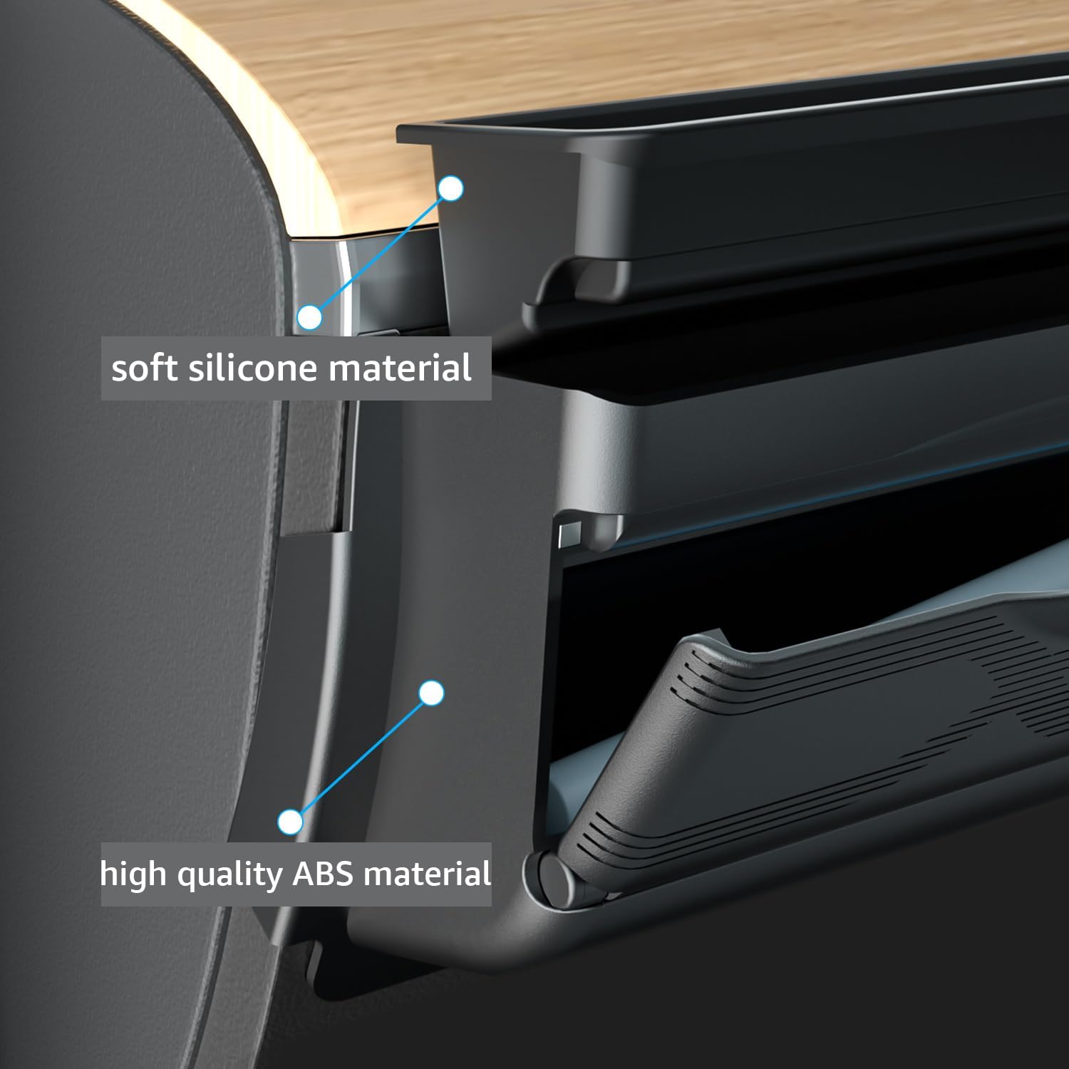 Dashboard Organizer for Tesla Model Y Model 3 Multifunctional Storage Box Sunglasses Phone Holder Glove Box Organized Accessories for Tesla Model Y/3 2017-2024