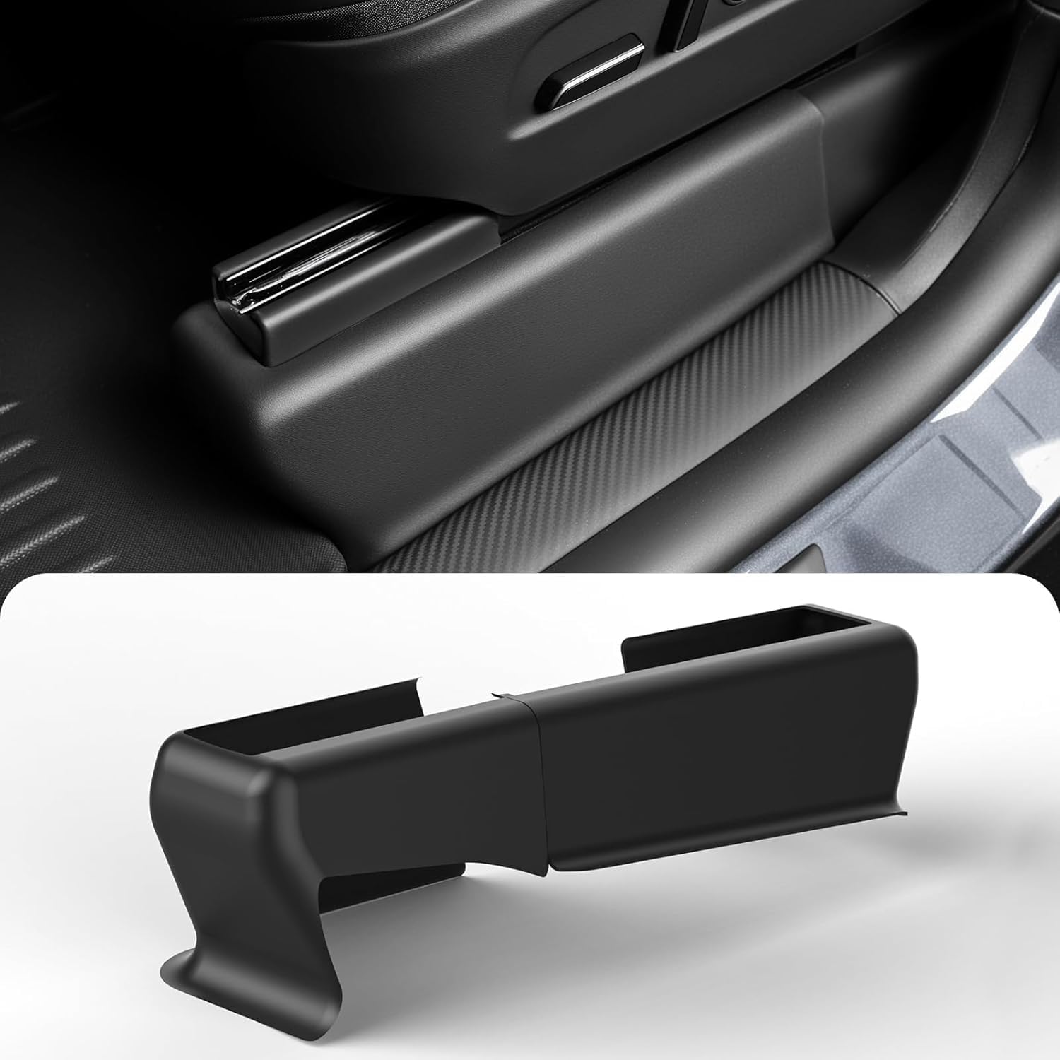 New Model Y Underseat Protector TPE 2nd Row Kick Cover Under Seat Slide Fleece Protector Accessories for Tesla New Model Y (Juniper) Interior Accessories 2025-2026
