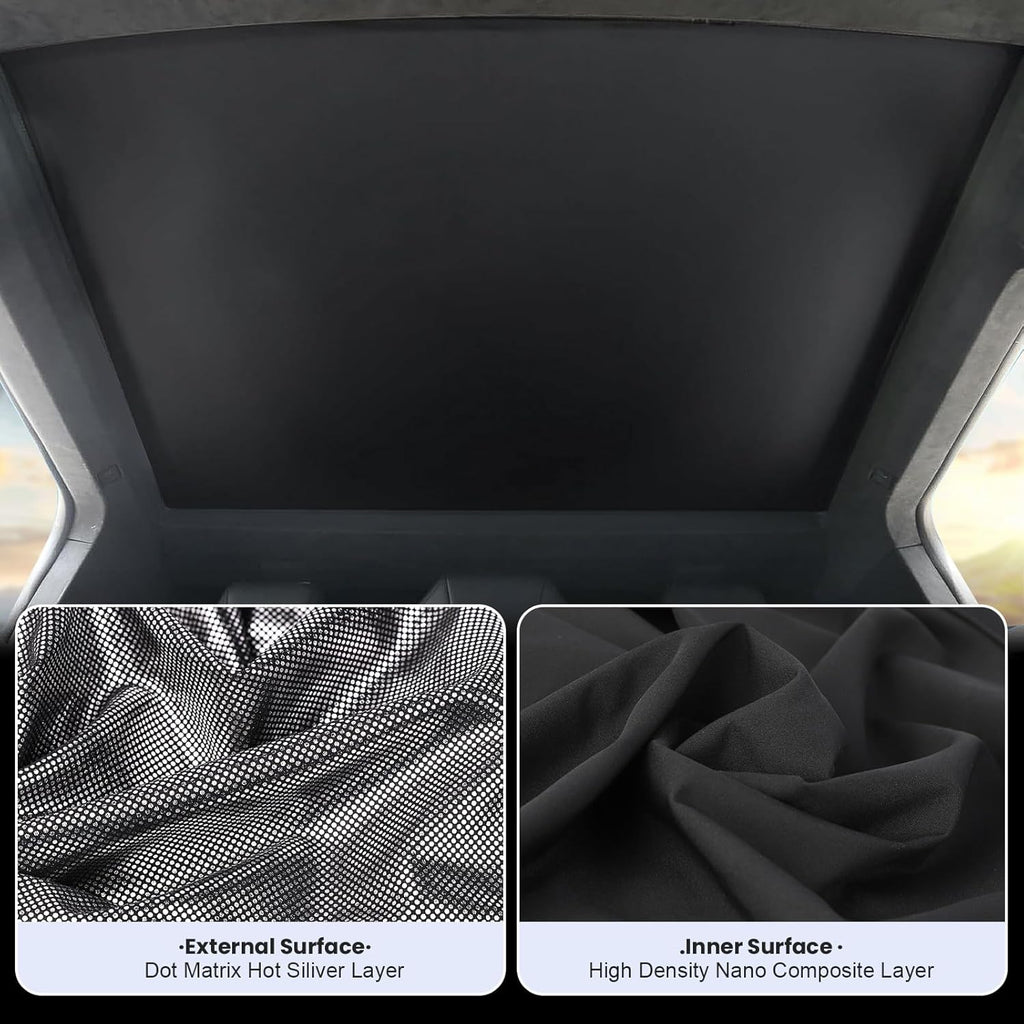 2025 Upgraded Cybertruck Roof Sunshade Heat-Insulating, UV-Protective, Nano-Reflective Interior Accessories for Tesla Cybertruck 2024-2025