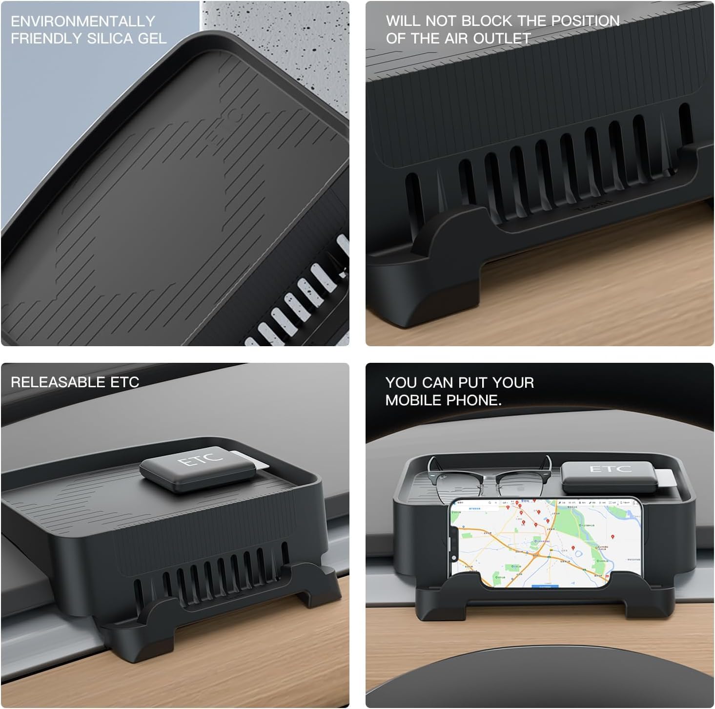 Tesla Model 3 Y Instrument Panel Tray Organizers Phone Holder Sunglasses Mount for Tesla Model 3 Y Accessories