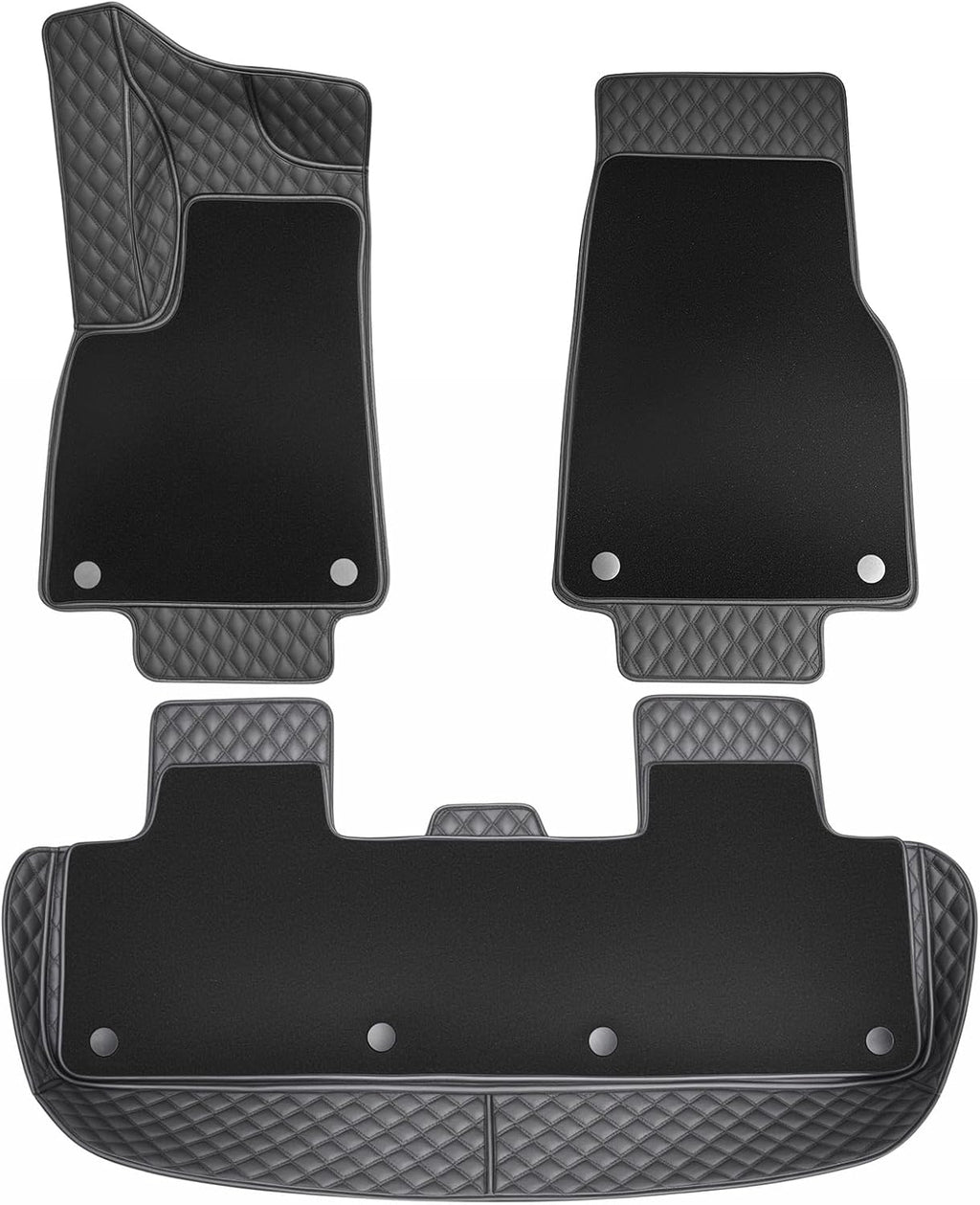 Floor Mats for Tesla New Model Y Juniper PU Leather Floor Mats for Tesla Model Y Accessories 2025-2026