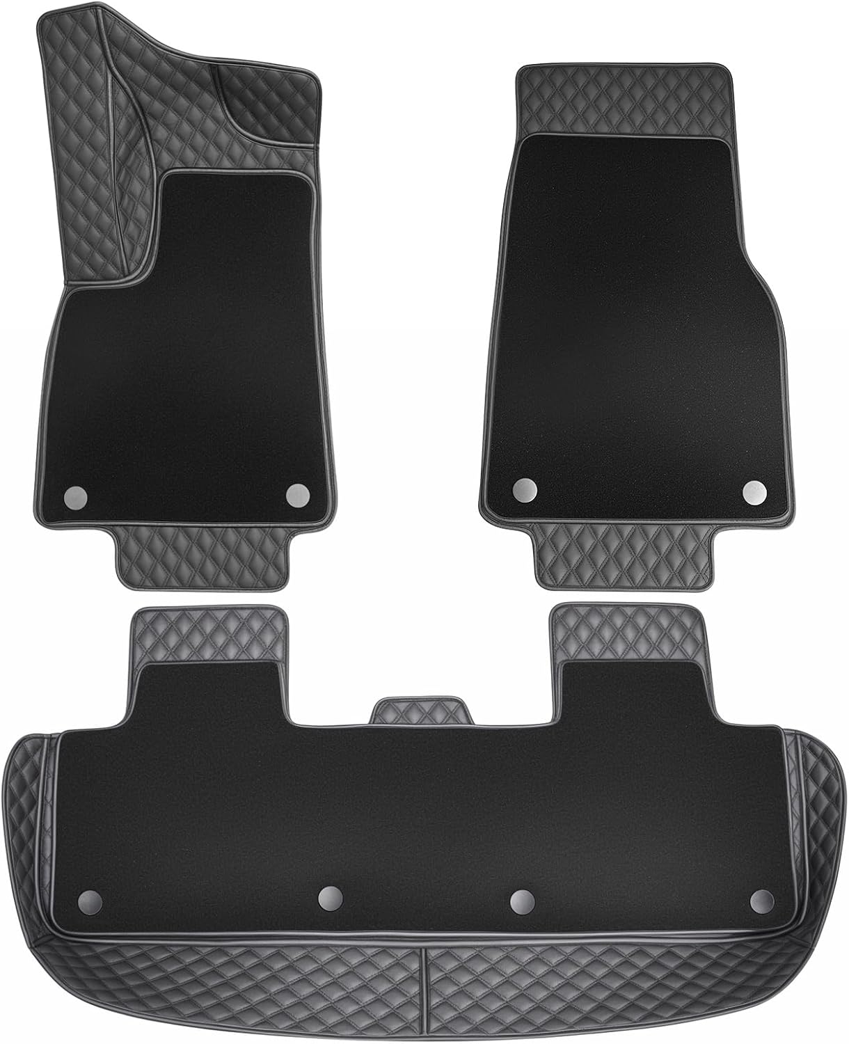 Floor Mats for Tesla New Model Y Juniper PU Leather Floor Mats for Tesla Model Y Accessories 2025-2026