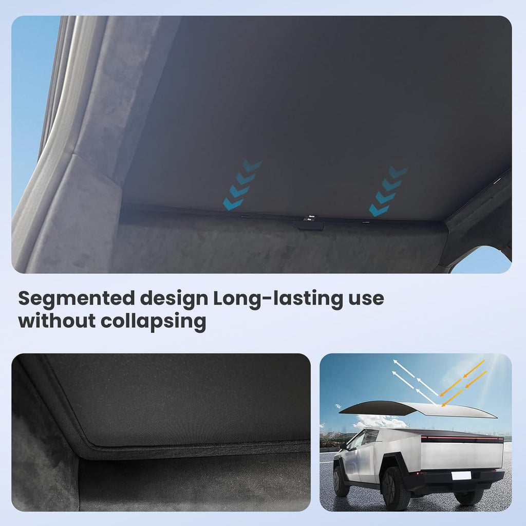 2025 Upgraded Cybertruck Roof Sunshade Heat-Insulating, UV-Protective, Nano-Reflective Interior Accessories for Tesla Cybertruck 2024-2025