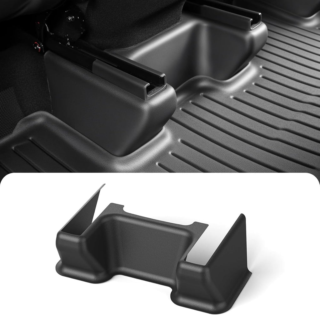New Model Y Underseat Protector TPE 2nd Row Kick Cover Under Seat Slide Fleece Protector Accessories for Tesla New Model Y (Juniper) Interior Accessories 2025-2026