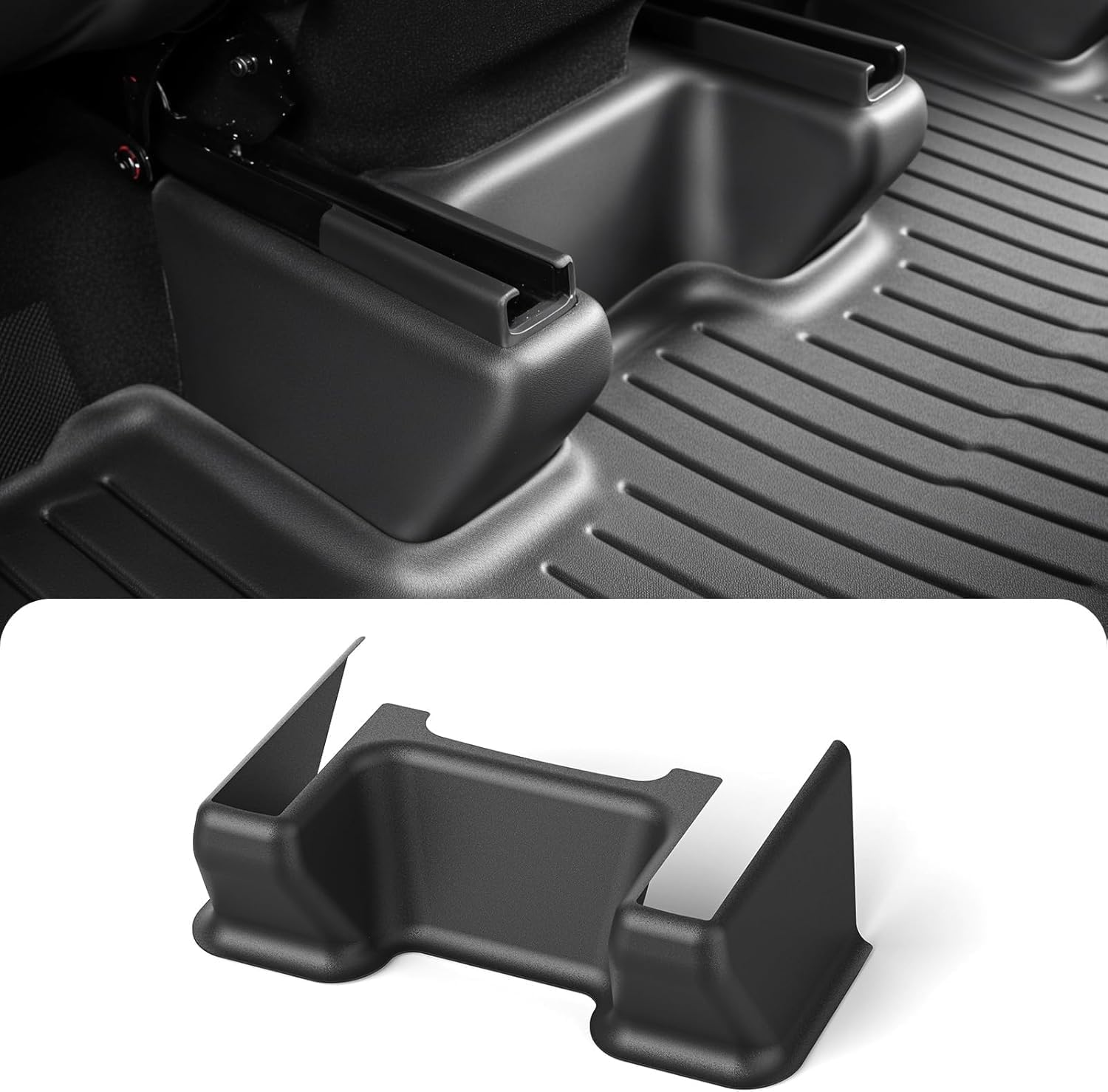New Model Y Underseat Protector TPE 2nd Row Kick Cover Under Seat Slide Fleece Protector Accessories for Tesla New Model Y (Juniper) Interior Accessories 2025-2026