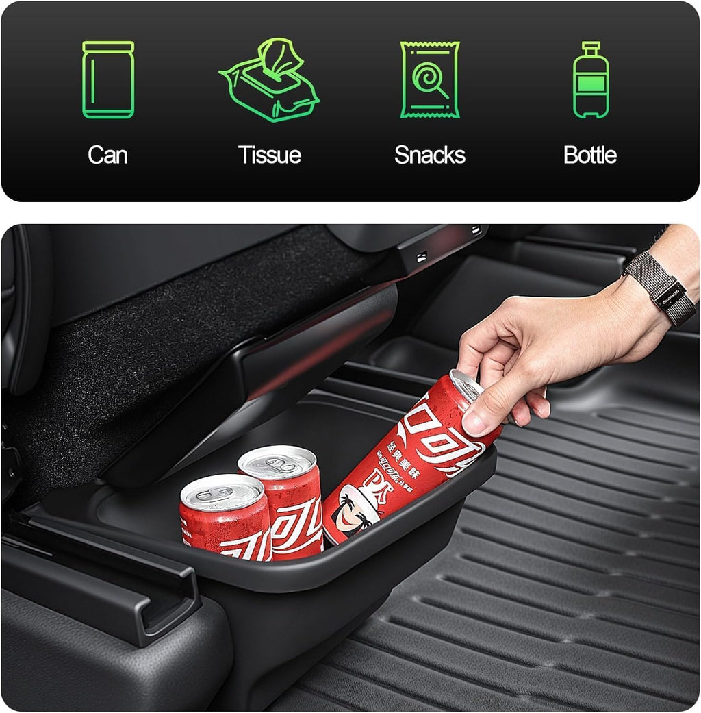New Tesla Model Y Rear Center Console Organizer Tray Silicone Storage Box 2nd Row Seat Organizer Container Tesla Model Y Juniper Accessories 2025-2026