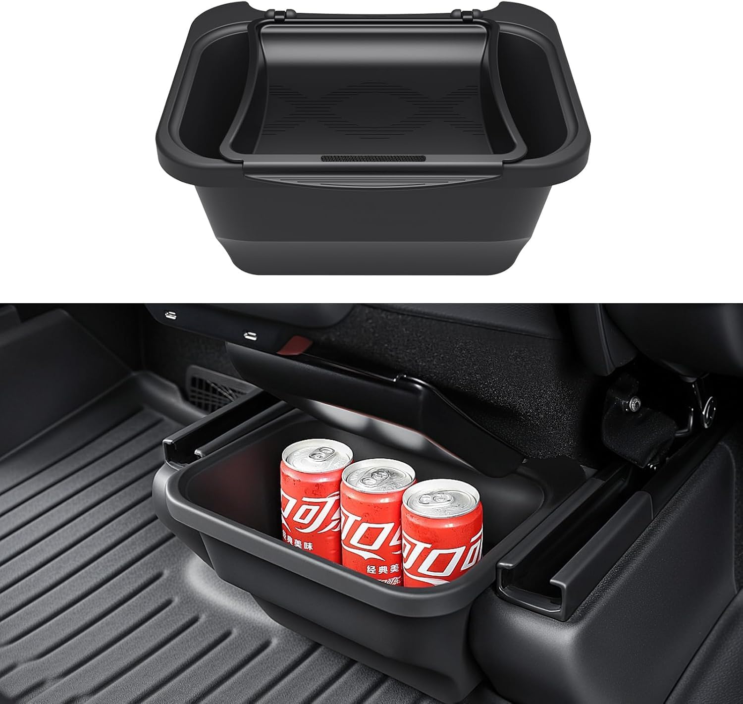 New Tesla Model Y Rear Center Console Organizer Tray Silicone Storage Box 2nd Row Seat Organizer Container Tesla Model Y Juniper Accessories 2025-2026