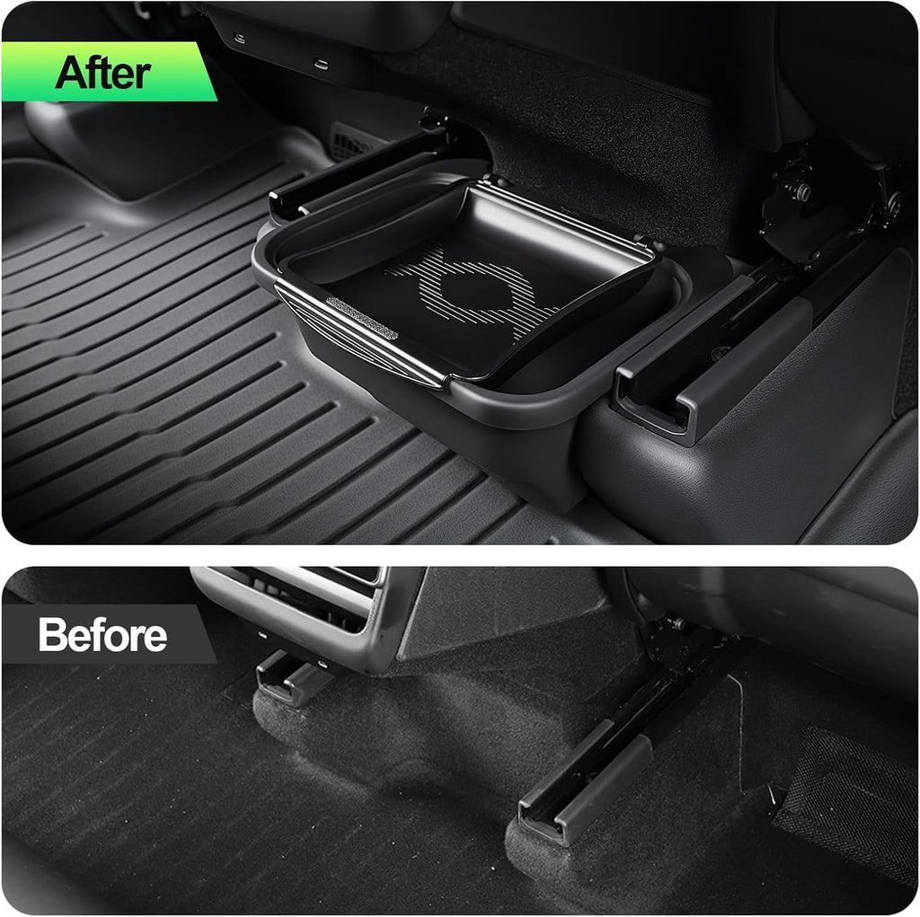 New Tesla Model Y Rear Center Console Organizer Tray Silicone Storage Box 2nd Row Seat Organizer Container Tesla Model Y Juniper Accessories 2025-2026