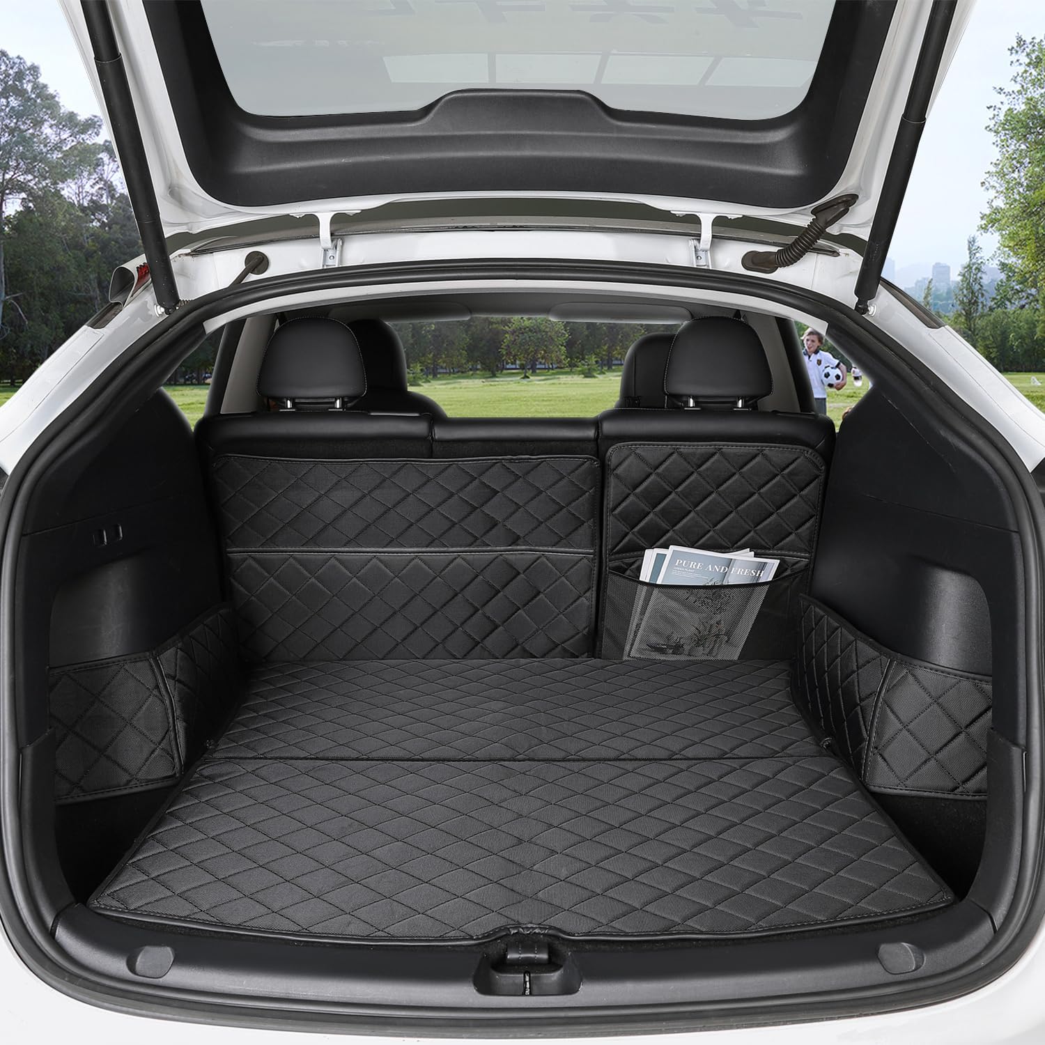 TSLARTS Tesla Model Y Trunk Cargo Liner Pet Mat, Full Coverage Waterproof Protector 2019–2025