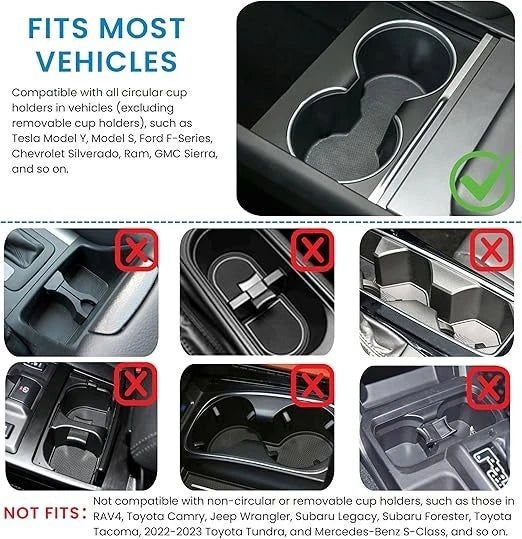 Car Tray & Car Desk for Laptop, 360° Rotating Wood Cup Holder Table