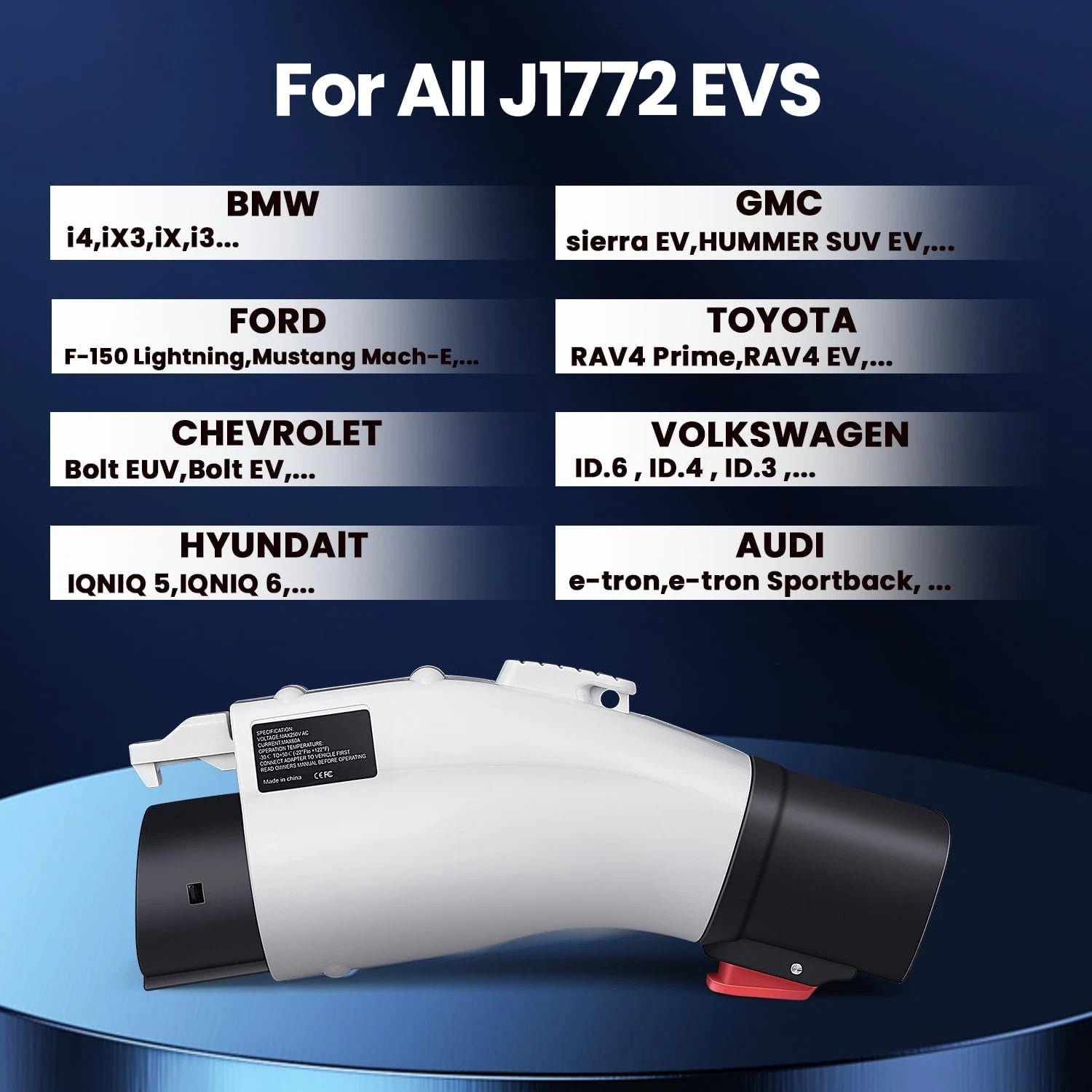 For Tesla to J1772 Charging Adapter. EV accessories