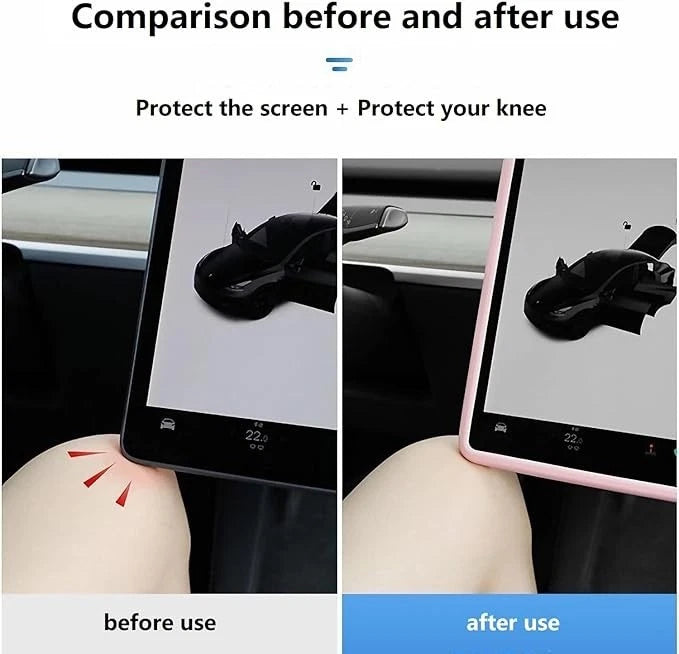 TSLARTS Tesla Model 3/Y 3-in-1 Interior Upgrade Set – Screen Frame, Mirror Cover & Door Latch Protectors