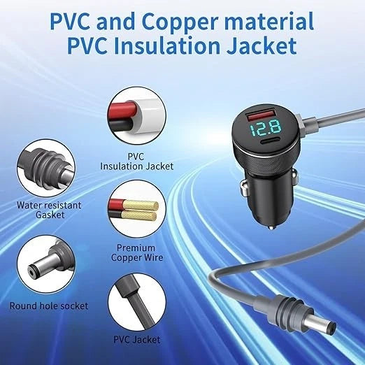 Starlink Mini DC Power Cable Cigarette Lighter Adapter,12V-48V StarLink Mini Car