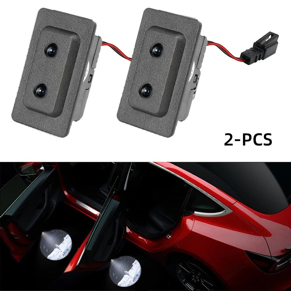 2PCS 3D LED Car Door Welcome LightsWireless Shadow for Tesla Model 3 Y X S