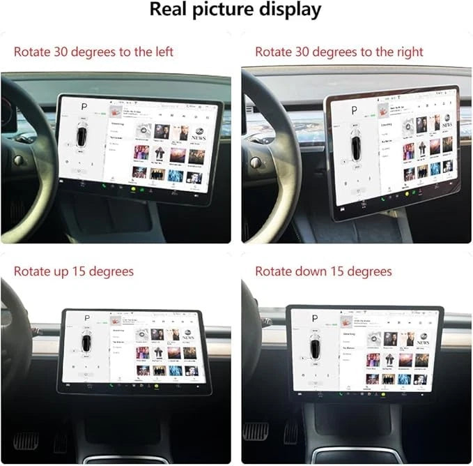 Screen Swivel Mount Center Console Touch Screen Rotating Bracket for Tesla Model